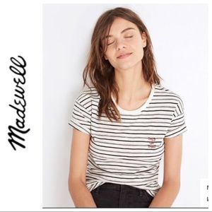 MADEWELL THIS OR THAT STRIPED COTTON T SHI…
